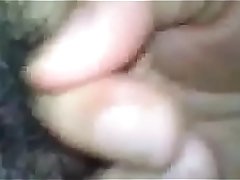 Fingering her wet juicy clit