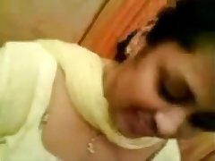 Indian Teacher gives blowjob to her student