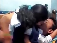 Mms of an Indian school girl in the bedroom of tuition teacher